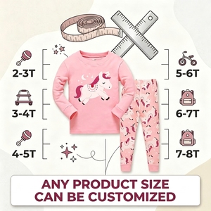 Set Pigiama Personalizzato 100% Cotone Lavorato a Maglia per Bambini 3-8 Anni, 2 Pezzi, Abbigliamento da Notte con Stampa di <span class=keywords><strong>Personaggi</strong></span>, Completo Stampato per Bambini - Product Image 4