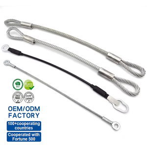Eslinga de Cable de Acero <span class=keywords><strong>Galvanizado</strong></span> <span class=keywords><strong>Recubierto</strong></span> de <span class=keywords><strong>PVC</strong></span> Transparente de Primera Calidad, <span class=keywords><strong>con</strong></span> Ojo Suave, Alta Resistencia a la Tracción, para Maquinaria de Construcción - Product Image 1
