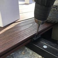 Kit complet de plancher de terrasse en bois et plastique 3m, plancher d'extérieur composite en plastique, conçu pour l'extérieur, gaufrage 3d