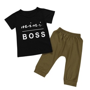 Bebé NIÑOS 2 pcs conjunto imprimir ropa de verano de algodón Niño traje de verano niño traje - Product Image 1