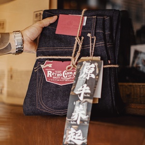 Jean en denim selvedge pour homme Maden, coupe droite classique en denim brut indigo, style rétro workwear, Tendance <span class=keywords><strong>TikTok</strong></span> 2026 - Product Image 2