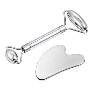 Strumenti per la pelle a rullo per il viso e <span class=keywords><strong>Gua</strong></span> Sha Set per massaggi per la cura della pelle strumento a rullo per uso domestico e commerciale - Product Image 3