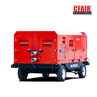 Compresor de Aire Silencioso CFAIR de 1300 CFM y 10.3 BAR, con Motor Diésel Libre de Aceite de Doble Tornillo, Refrigerado por Agua, Motor Alemán, 220V, Portátil, para Uso en Alta Mar