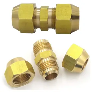 Air Conditioner SAE Flare Tube Union Fittings With Forged Nut