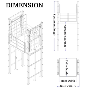 अनुकूलित भारी शुल्क 3000 किलोग्राम हाइड्रोलिक माल लिफ्ट गोदाम के लिए छोटे पोर्टेबल कार्गो लिफ्ट लिफ्ट औद्योगिक लिफ्ट - Product Image 5