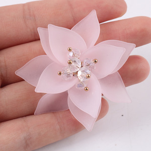 Phụ kiện trang phục tự làm thủ công thiết kế mới Hoa hồng acrylic cài áo trang sức phụ kiện tóc nguyên liệu - Product Image 4