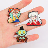 Pin Enamel Anime Jepang Bergaya Lucu Karakter Inuyasha Bahan Alloy