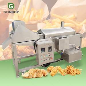 Freidora industrial continua pequeña para alas de pollo con cinta transportadora, máquina freidora de gas con cinta transportadora - Product Image 1