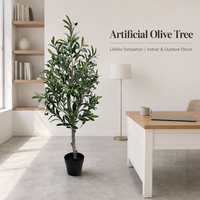 Grand olivier artificiel en pot, plante d'intérieur décorative, pot personnalisé pour projets commerciaux, vente en gros pour revendeurs
