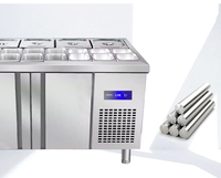 Table de buffet réfrigérée RTK Air Cooler, bar à salades sous comptoir, mobile, en acier inoxydable, contrôle numérique 201