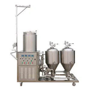 Equipo de cervecería de acero inoxidable automático Micro 50L Nueva condición Equipo de fermentación de cerveza GHO para uso doméstico