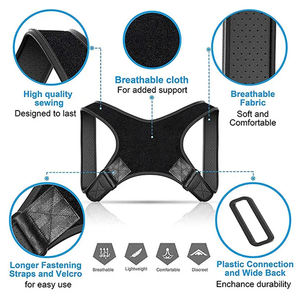 חגורת תיקון גבן מקצועית מתכווננת ניאופרן סד גב עליון מתקן יציבה - Product Image 4