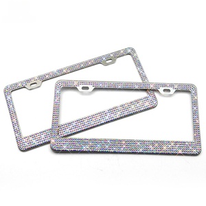 Marco para Placa de Matrícula con Diamantes, Marco para Placa de Matrícula con Pedrería Estándar Estadounidense al por Mayor - Product Image 3