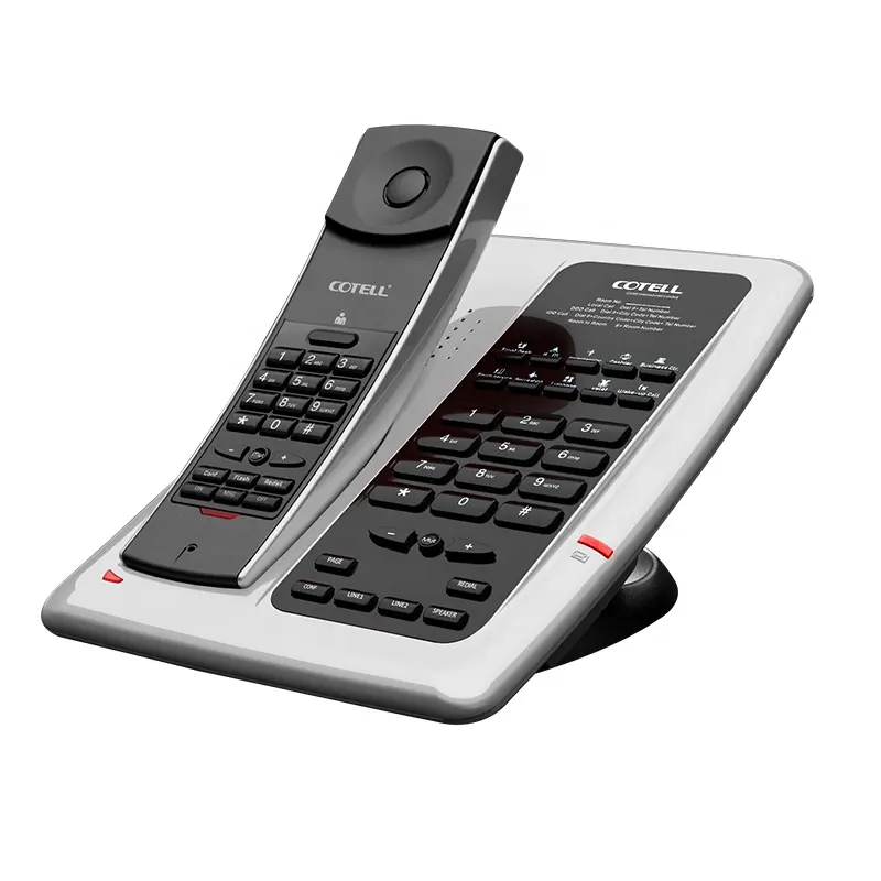 Cotell Fuego 시리즈 FG1088W DECT 무선 전화 블랙 호텔 무선 전화 사무실 집 책상 비즈니스 무선 전화