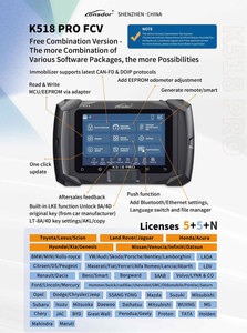 WIFI BT Lonsdor K518 PRO FCVバージョン (フリーコンビネーション) オールインワンキープログラマー<span class=keywords><strong>5</strong></span> + <span class=keywords><strong>5</strong></span>カーシリーズ使用フル機能 - Product Image 5