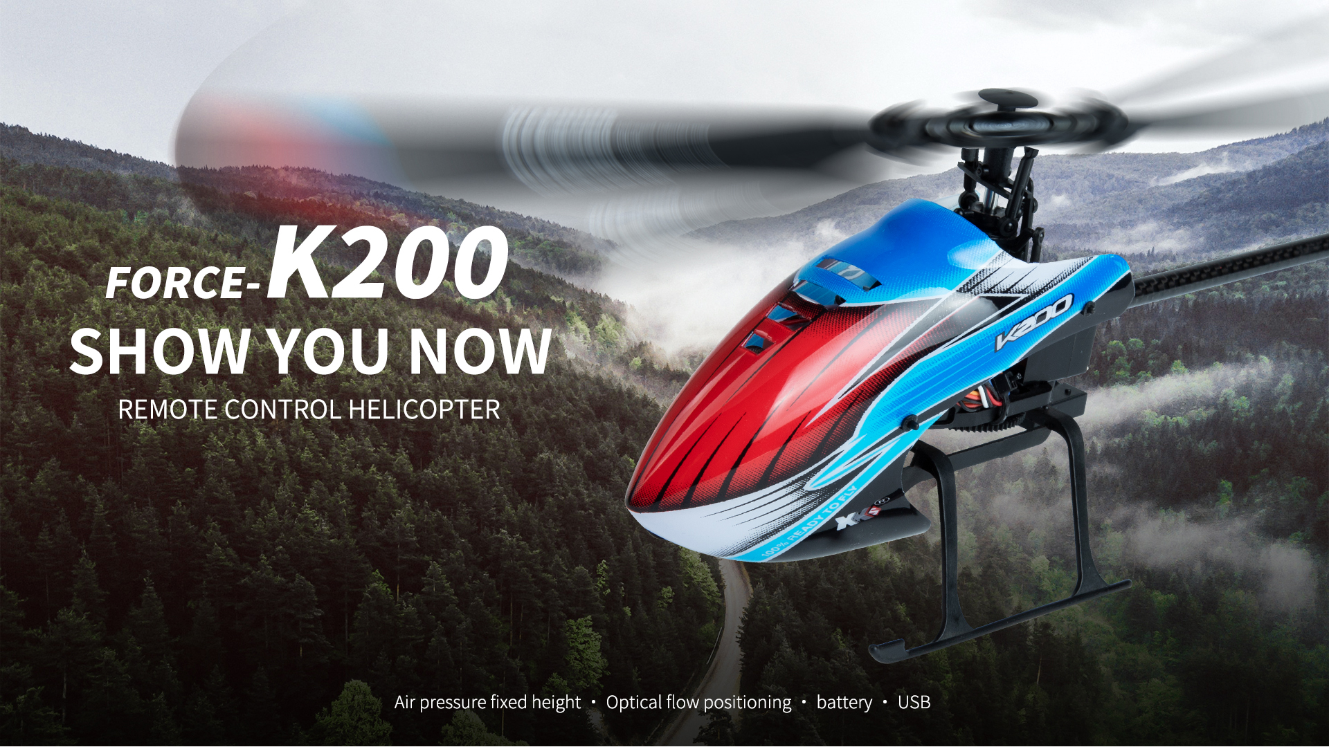 HOSHI WLtoys XK K200 RC飛行機 2.4Ghz 6軸ジャイロ 4CH シングル