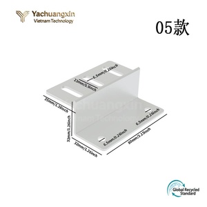 ตะขอเกี่ยวอะลูมิเนียม รูปตัว T แบบเรียบ ความยาว 80 มม. มีสามร่อง รุ่น 05 - Product Image 6
