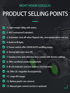 LinduNVG31L ที่มอง Gen2กลางคืนแว่นตา PVS31ส่องกลางคืนแบบสวมหัว - Product Image 6