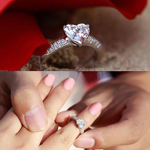 Anello dal Design a Forma di Cuore, Stile Elegante, Anello da Dito per Donne - Product Image 3