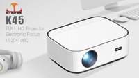 Mini-projecteur intelligent K45 Android 9.0 pour cinéma maison, écran LCD 1080P pris en charge, films USB, compatible 3D, 700 lumens, portable