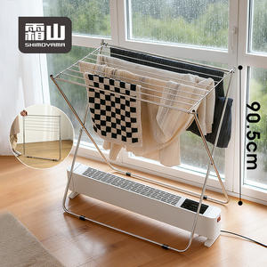 Séchoir à linge SHIMOYAMA pour la maison, pliable, portable, en acier inoxydable, pour balcon, pour sécher les vêtements et les serviettes - Product Image 6
