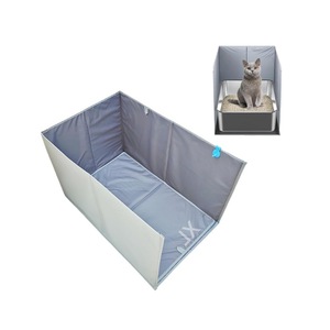 Hot Selling Foldable Waterproof <b>Cat</b> Litter <b>Mat</b> Splash Guard Pad Portable <b>Cat</b> Toilet Accessories Pet Litter Box Fence for Home - Product Image 4