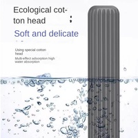 Mini serpillière absorbante pour toilettes et cuisine, lavage mains libres pour les personnes paresseuses, panier en plastique, chiffon de rechange spécial