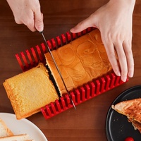 Trancheuse à pain pliable réglable de haute qualité en plastique PP à opération manuelle-pour les gâteaux de pain faits maison