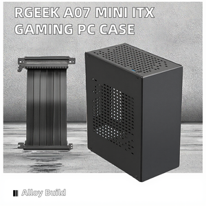Cho rgeek A07 Micro <span class=keywords><strong>PC</strong></span> Chassis SFF nhỏ Yếu tố hình thức ngang ITX Máy tính chơi Game trường hợp hỗ trợ GPU và PCIe3.0 Cáp - Product Image 4