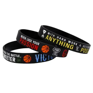 Custom Printing Debossed Embossed Silicon Bracelet, Customised Event Rubber Wrist Bands Silicone Wristbands