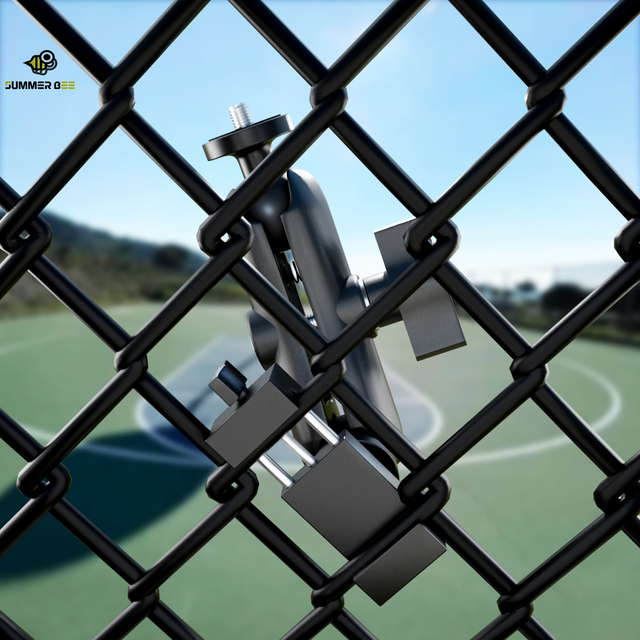 Summer Bee Action Camera/Mobile Phone Holder Fence Mount Aluminum 360 Degree Rotation Cell Phone Mount Basketball Court