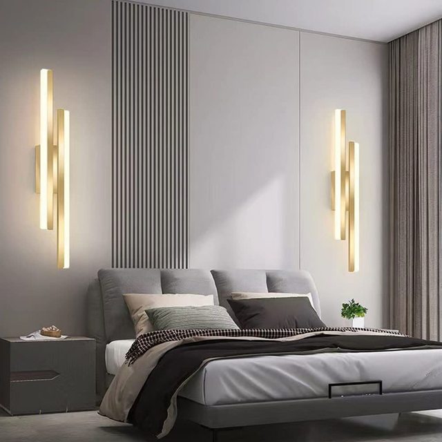 Led Wall Light Nordic Minimalist Stylish Modern Bedroom Wall Lamp for Tv Background Corridor Aisle Room Decor Light