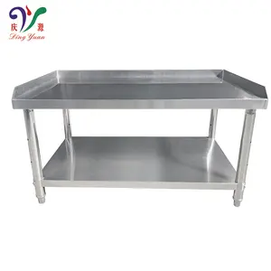 Équipement de cuisine commerciale table de travail industrielle en acier inoxydable solide et durable