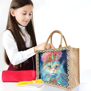 Le nouveau sac <span class=keywords><strong>de</strong></span> protection <span class=keywords><strong>de</strong></span> l'environnement <span class=keywords><strong>de</strong></span> <span class=keywords><strong>peinture</strong></span> au diamant <span class=keywords><strong>de</strong></span> bricolage nouveau sac à main <span class=keywords><strong>de</strong></span> la série Cat Animal nouveau sac en <span class=keywords><strong>toile</strong></span> <span class=keywords><strong>de</strong></span> <span class=keywords><strong>jute</strong></span> - Product Image 2