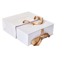 Boîte cadeau élégante rose personnalisée pour la Saint-Valentin, boîte d'emballage cadeau magnétique avec ruban, sac cadeau pour la Saint-Valentin