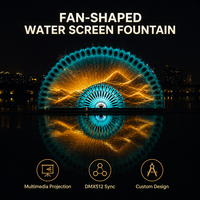 Fuente de Agua con Pantalla Láser y Control Musical Programable para Exteriores LISHI Profesional, con Proyector, Directo de Fábrica