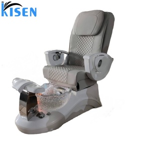 Mobilier de salon de beauté de luxe Kisen, noir, rose, blanc, marron, chaise de manucure électrique avec massage, chaise de pédicure pour salon de manucure SPA - Product Image 5