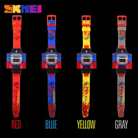 Enfant dessin animé brillant montre garçon déformation Robot Flash électronique numérique étudiant jouet personnalité tendance horloge Relogio Skmei 1095