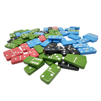 Usine en gros personnalisé luxe 5010 Domino carreaux vert rose rouge bleu coloré Double 6 9 12 Domino ensemble