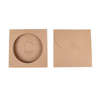 Boîte d'emballage en papier kraft fin écologique avec fermeture à nœud, couleur et taille personnalisables pour sous-verres en céramique et en bois