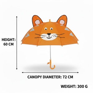 Semi-<b>Automatic</b> Eco-Friendly Safety Design Kid <b>Umbrella</b> Character 3D Kid Cartoon Rain <b>Umbrella</b> - Product Image 3