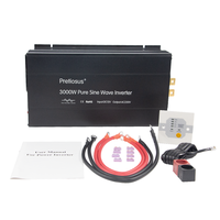 Pretiosus Inverter 3000 Watt Dc à Ac Pure Sine Wave Solar/voiture/appareil Power System Inverter Power Converter avec LCD