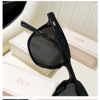 Lunettes de soleil unisexes d'été haut de gamme style IG, anti-éblouissement UV400, teinte marron, monture complète, tendance pour la conduite