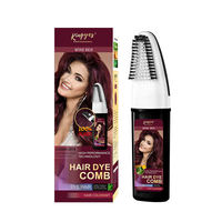Shampoo colorant capillaire noir sans ammoniaque de haute qualité, le peigne magique noir pour la coloration des cheveux à domicile