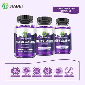 Suplemento de gomitas vitamínicas personalizado Ashwagandha Gummy Herb Suplemento para aliviar el estrés y mejorar la calidad del sueño Oem Gummies - Product Image 4