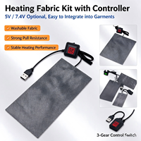 Coussin chauffant rechargeable USB 5V sur mesure avec contrôleur à interrupteur pour le traitement des vêtements