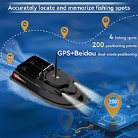 Bateau de pêche télécommandé V066GPS avec pilote automatique et GPS pour bateau à appâts, GPS 200 points de trajectoire, 4 zones de pêche, 20 km/h, moteur brushless, portée de pêche 1 km