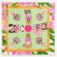 Jeu de Mahjong américain sur mesure en acrylique sur le thème de la faune sauvage, avec tapis de Mahjong non tissé