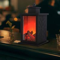 Lanterne Led en carbone pour Simulation de flamme, livraison directe au client, lanterne Portable rétro tendance