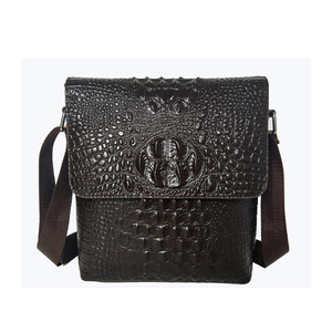 Boshiho cuir de vachette personnalisé <span class=keywords><strong>croco</strong></span> en cuir véritable sac à bandoulière hommes prix usine RTS - Product Image 5